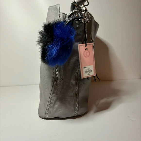 Juicy Couture Grey Hobo Tote Silver Hardware NWT - Picture 4 of 12